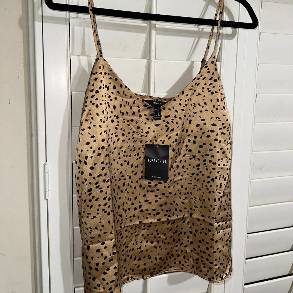 Satin Cheetah Top